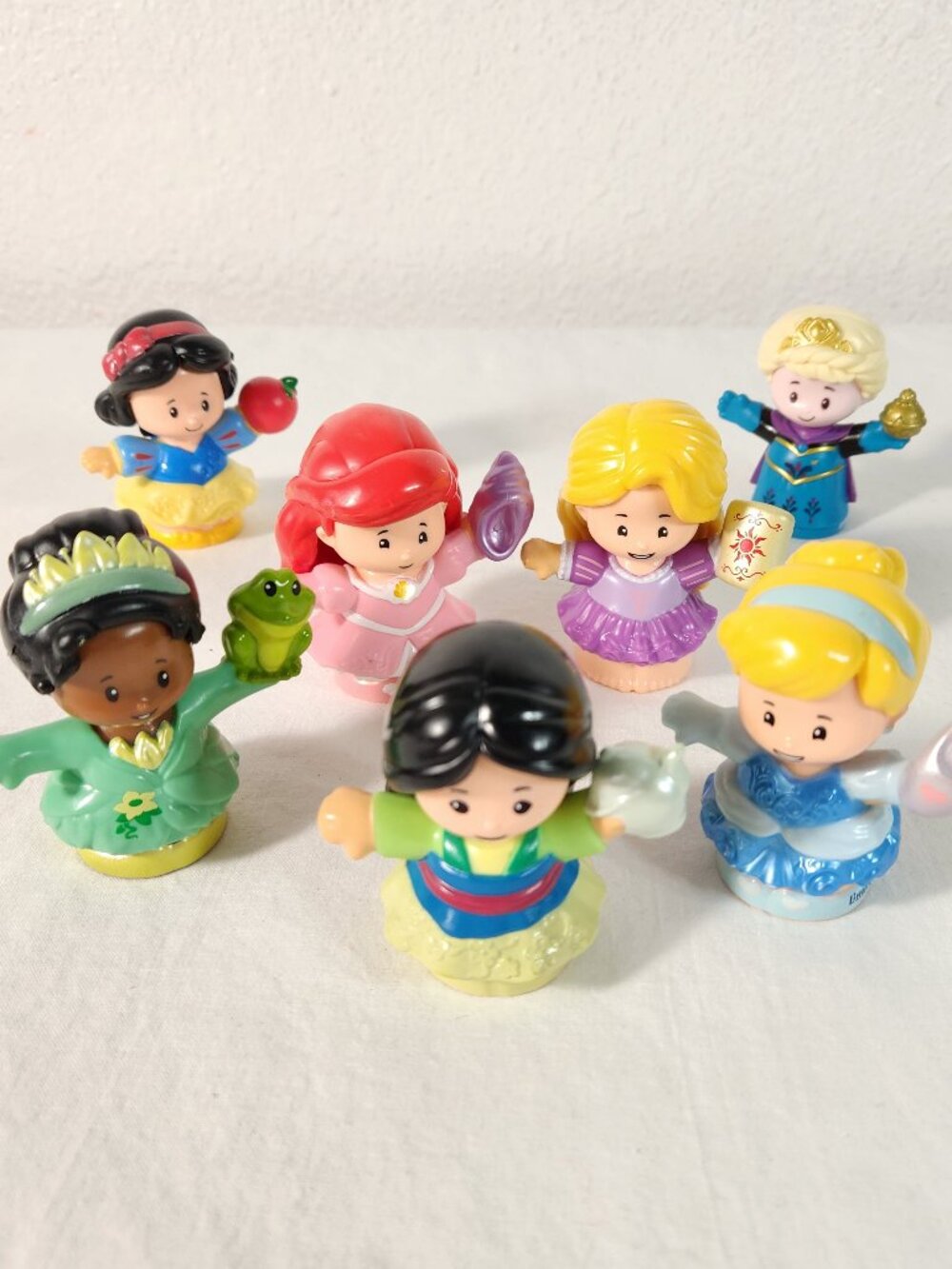 Disney Princesses Fisher Price Little People Figures Lot Of 7 EUC Fast Ship
